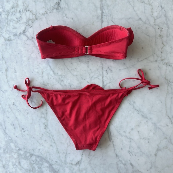 Red Ruffled Bikini Set - Picture 7 of 9